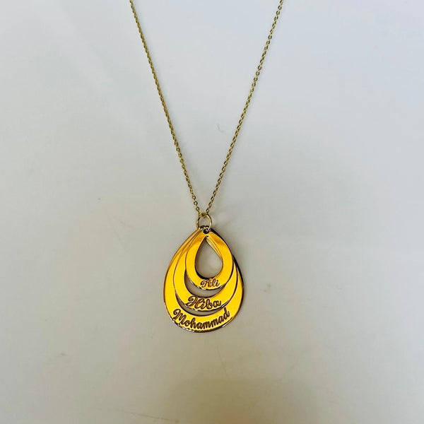 Personalized Layered Teardrop Necklace