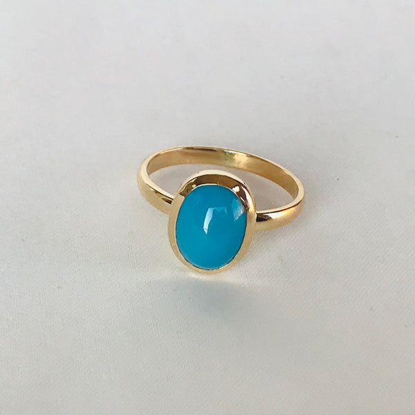 Ring with turquoise stone.   ( Fairouz )