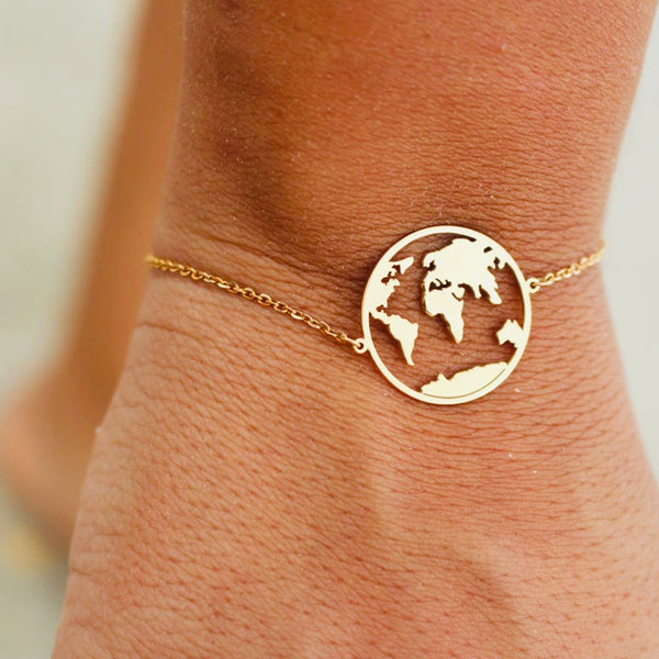 Globe World map bracelet
