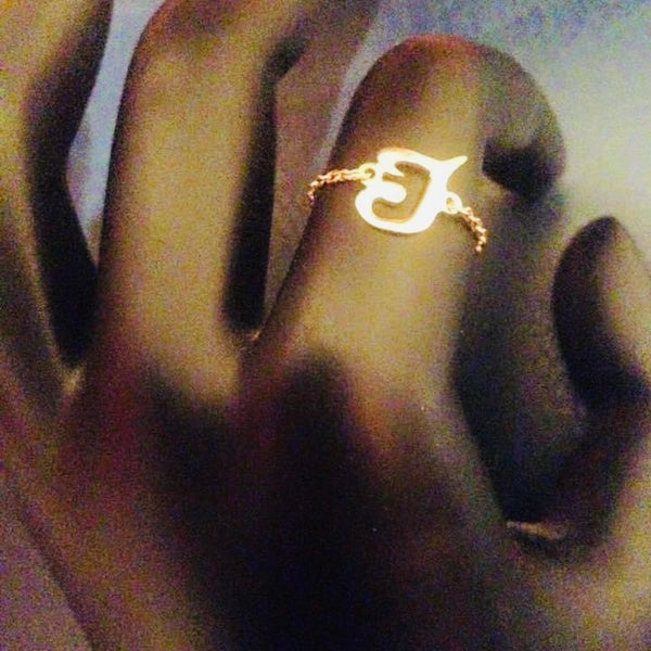 Letter chain ring