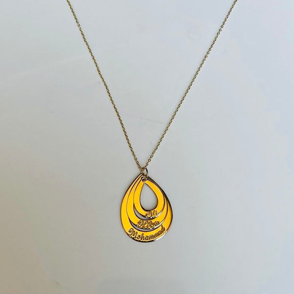 Personalized Layered Teardrop Necklace