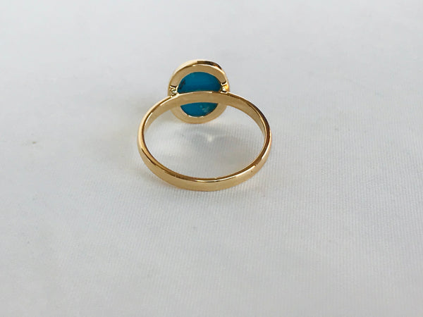 Ring with turquoise stone.   ( Fairouz )