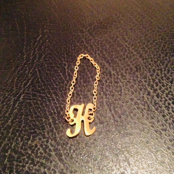 Letter chain ring