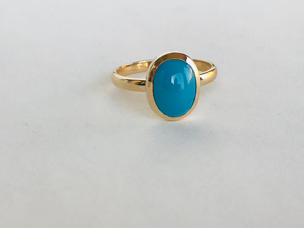 Ring with turquoise stone.   ( Fairouz )