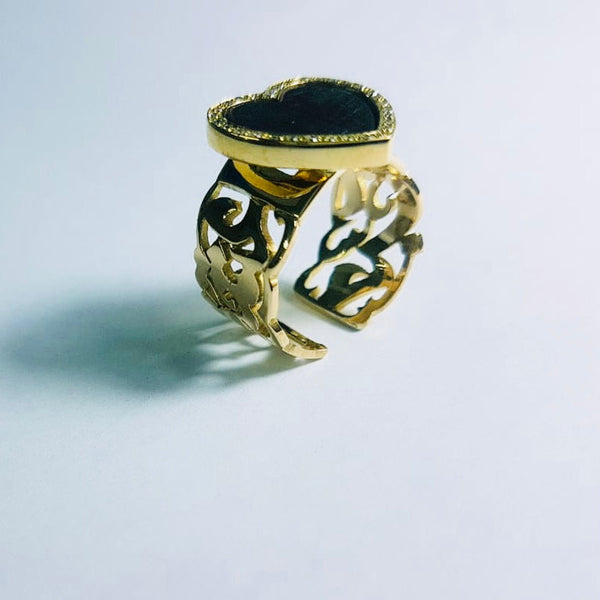 Heart Calligraphy Ring