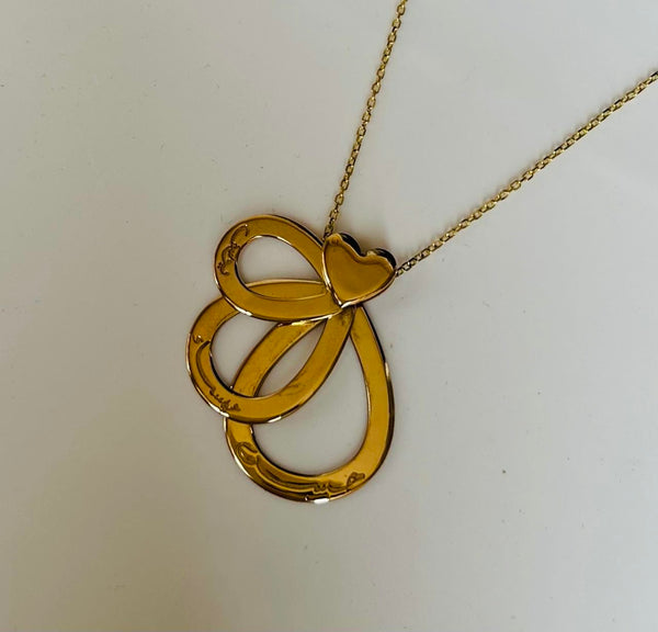 Personalized Heart Layered Teardrop Necklace