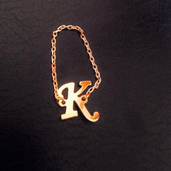 Letter chain ring