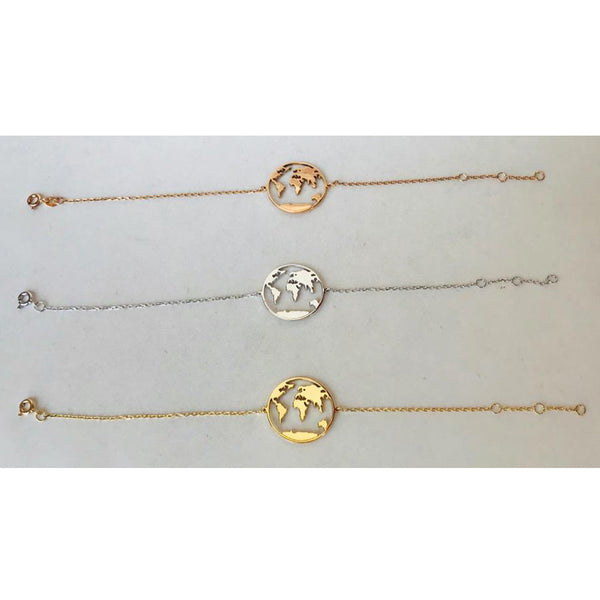 Globe World map bracelet