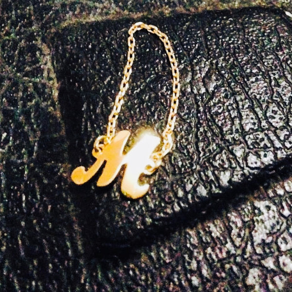 Letter chain ring