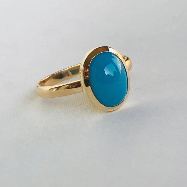 Ring with turquoise stone.   ( Fairouz )