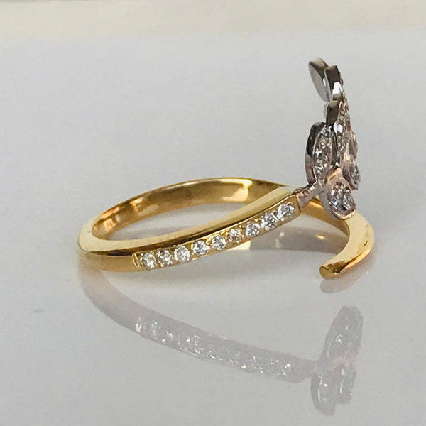 Diamond Leaf Ring