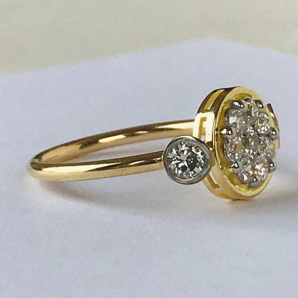 Circled Diamond Ring
