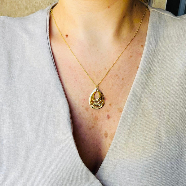 Personalized Layered Teardrop Necklace