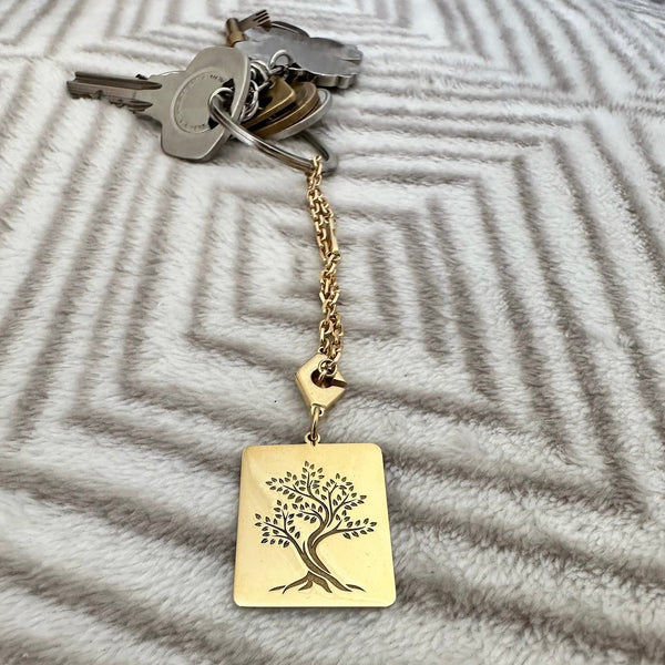Personalized Gold Keychain