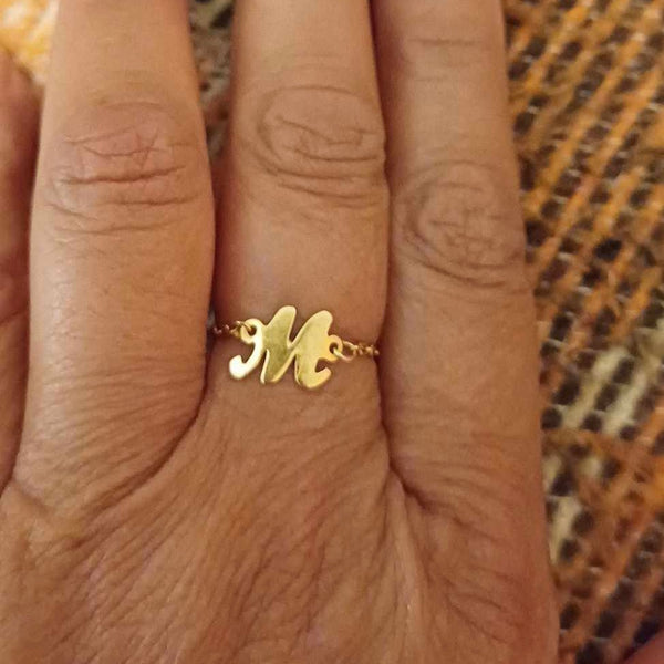 Letter chain ring