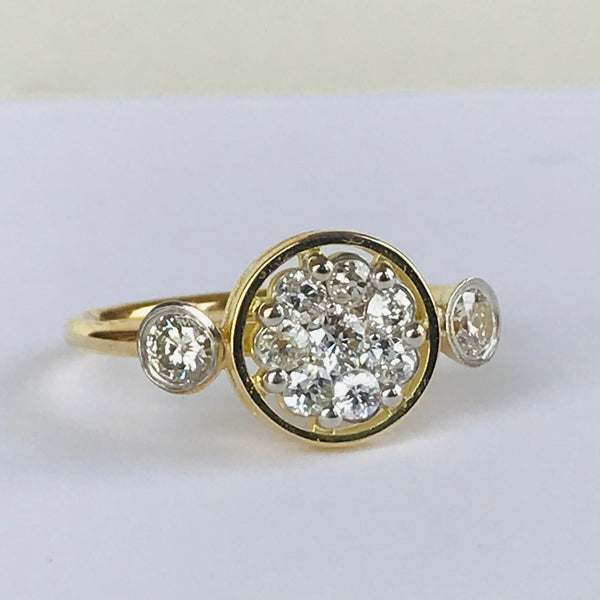 Circled Diamond Ring