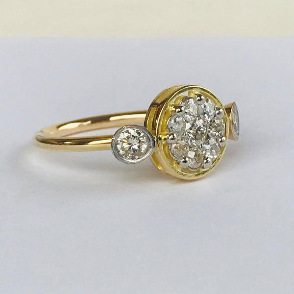 Circled Diamond Ring