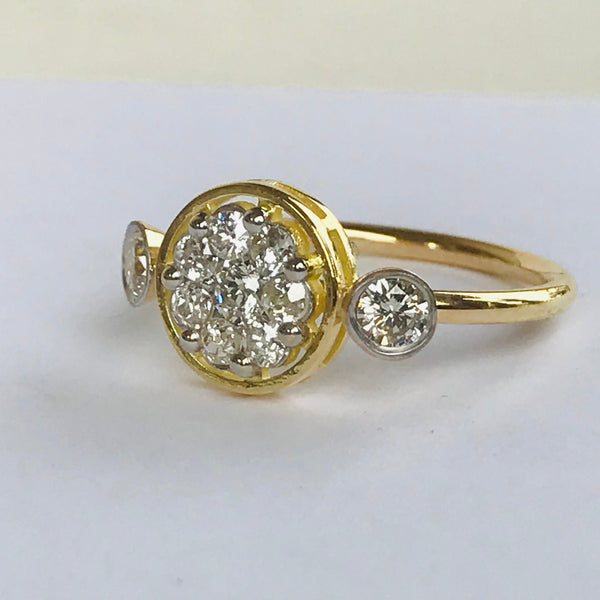 Circled Diamond Ring