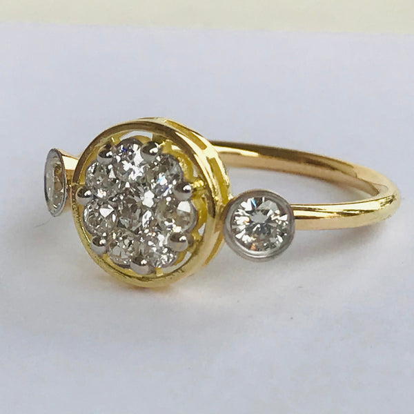 Circled Diamond Ring