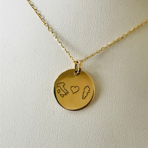 Personalised engraved pendant