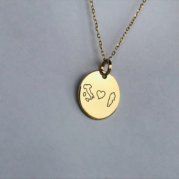 Personalised engraved pendant