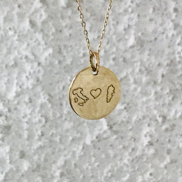 Personalised engraved pendant