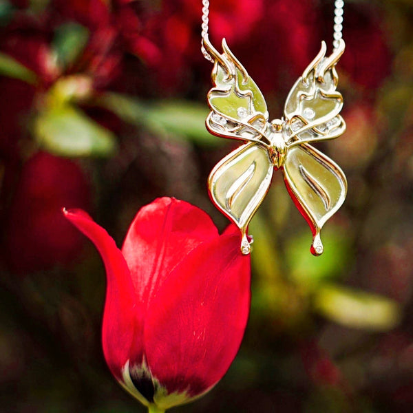 Golden Butterfly Necklace - Customised Piece