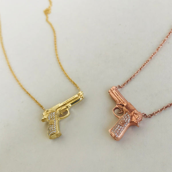 Gun-shaped necklace 8 larger  size