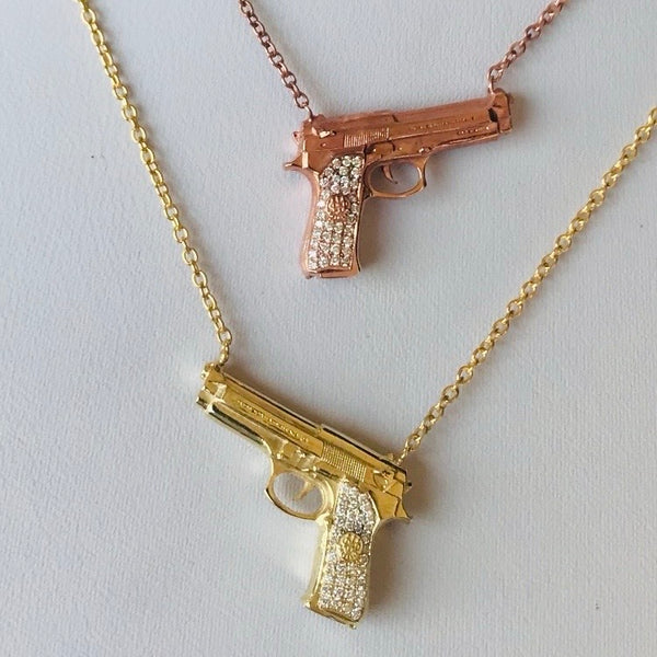 Gun-shaped necklace 8 larger  size