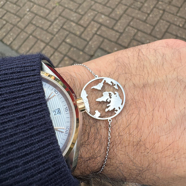 Globe World map bracelet