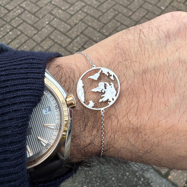 Globe World map bracelet