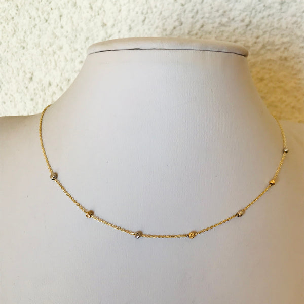 7 Gold bead necklace