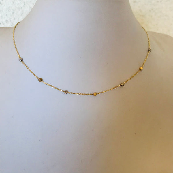 7 Gold bead necklace