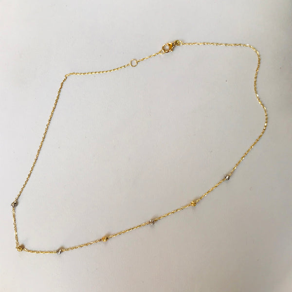 7 Gold bead necklace