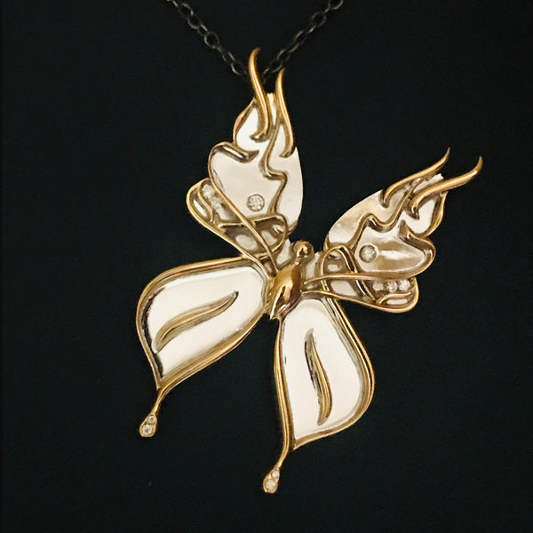 Golden Butterfly Necklace - Customised Piece