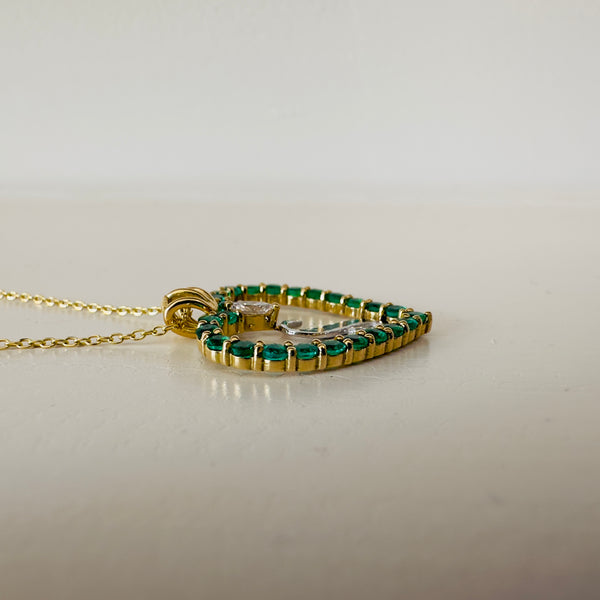 Emerald Heart with initials