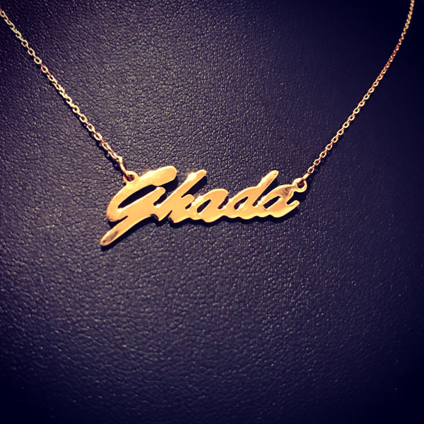 Personalised Arabic Calligraphy necklace and Classic names