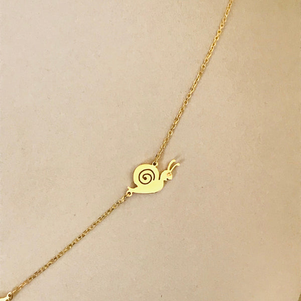 Name necklaces with snail/escargot