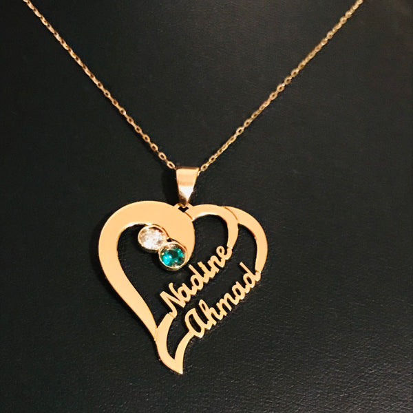 Personalised heart with 2 names