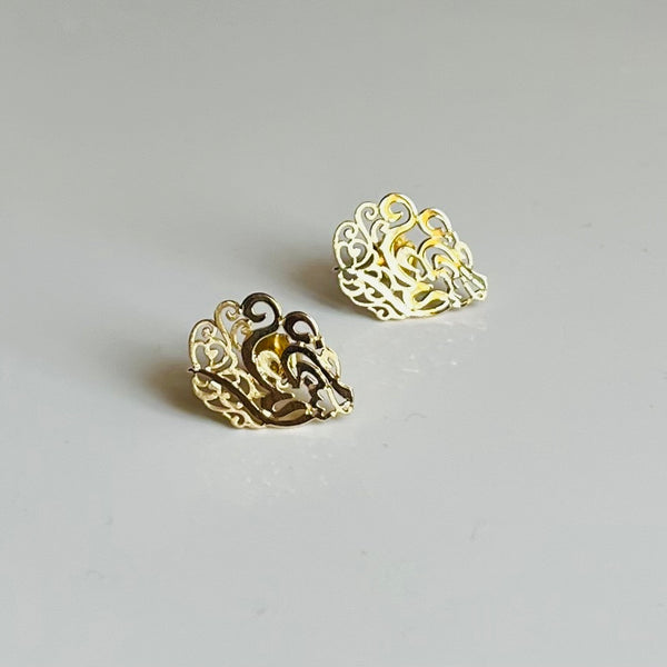 Tear shaped Arabic Calligraphy Earrings