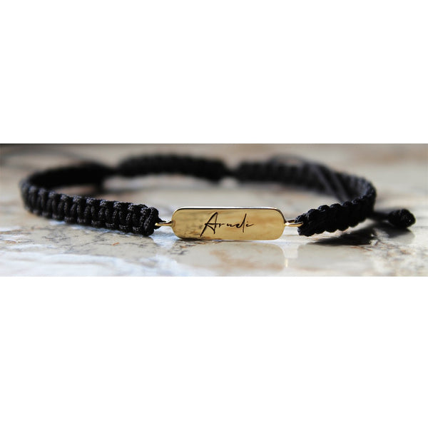 Curved Name Bar Bracelet