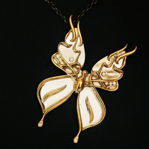 Golden Butterfly Necklace - Customised Piece