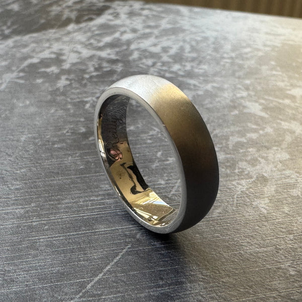 6mm D-Shape Platinum Wedding Band