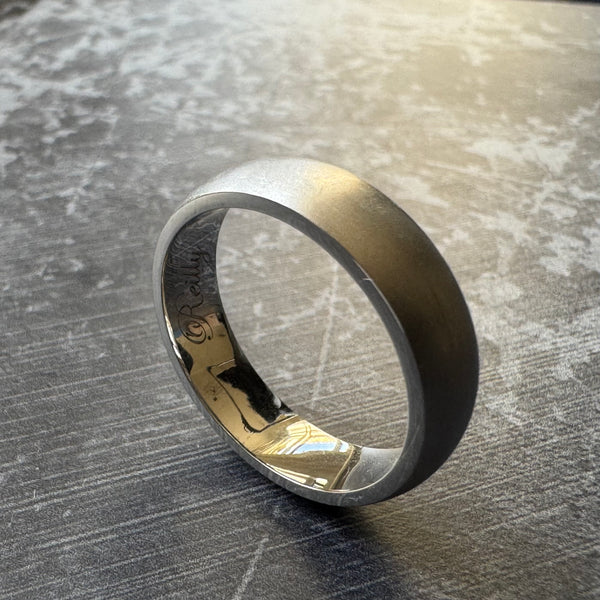 6mm D-Shape Platinum Wedding Band