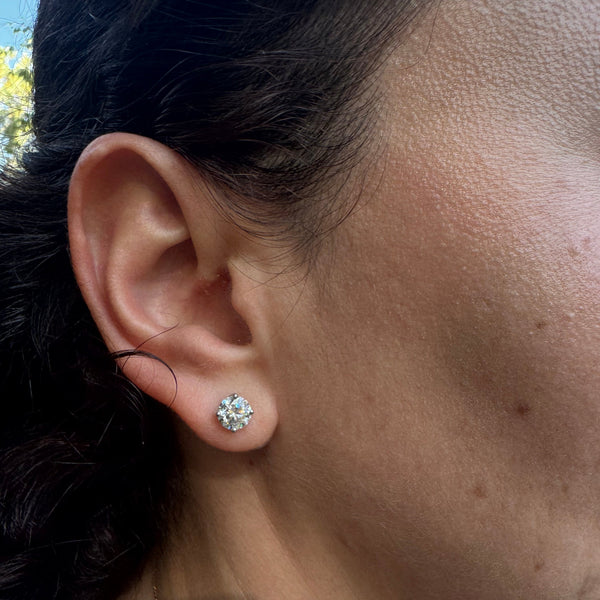 18K Gold 2.00 CTW Lab-Grown Diamond Stud Earrings