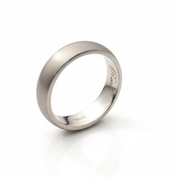 6mm D-Shape Platinum Wedding Band