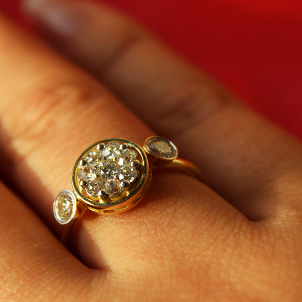 Circled Diamond Ring