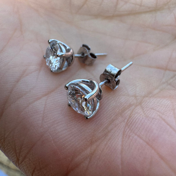 18K Gold 2.00 CTW Lab-Grown Diamond Stud Earrings