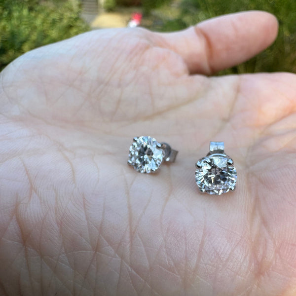 18K Gold 2.00 CTW Lab-Grown Diamond Stud Earrings