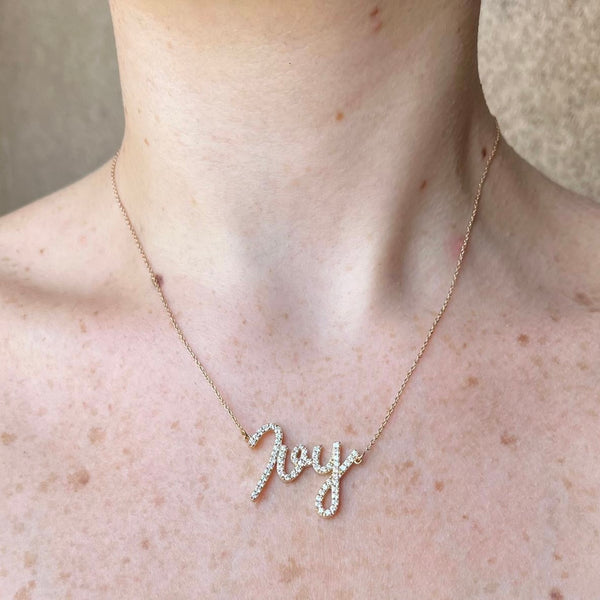 Ivy Diamond Name Necklace